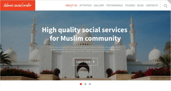 mosque website design