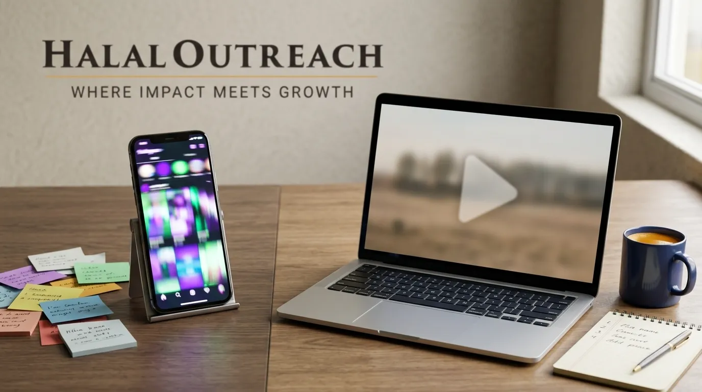 Vertical feed video on a phone beside a long form video on a laptop showing how YouTube works as both social media and search