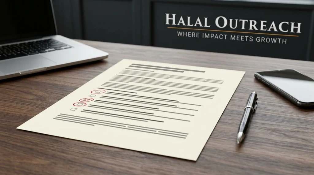 Short one-page SEO audit with a few key issues circled, ready to share with a prospect